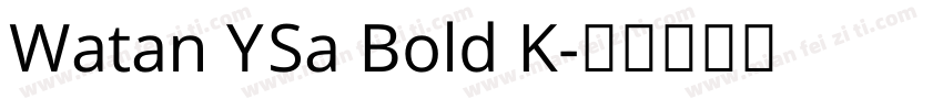 Watan KSa Bold Y字体转换